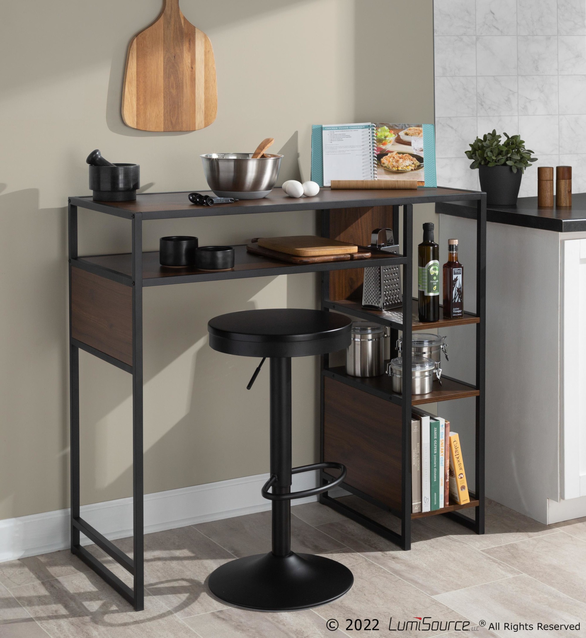 Display Bar Height Table With Storage